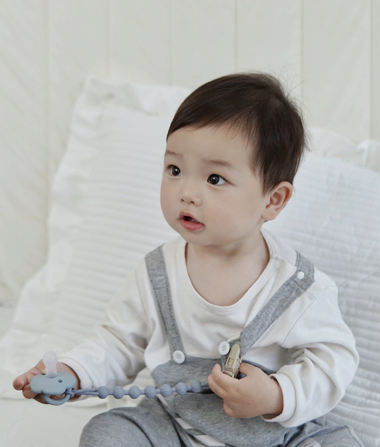 Ins Nordic Style New Plastic Clip Silicone Chain Baby Toy Grinding Stick Tooth Gum Silicone Chain Nipple Anti-losing Rope