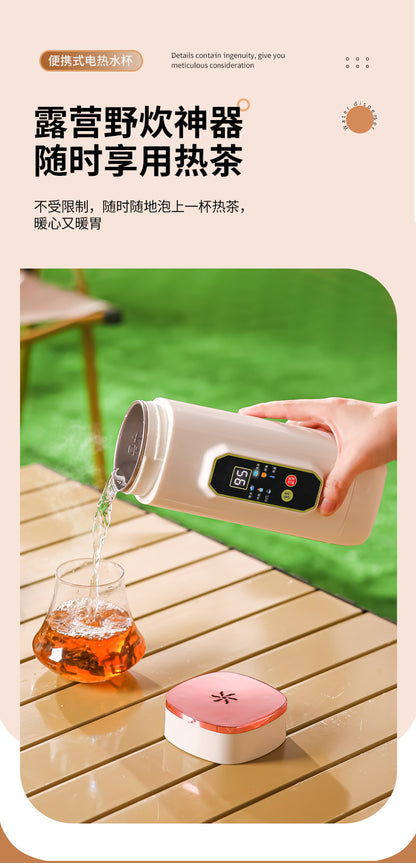 Insulated Cup That Can Boil Water, Portable Electric Water Cup for Travel and Hotels, 304 Stainless Steel Electric Hot Water Cup