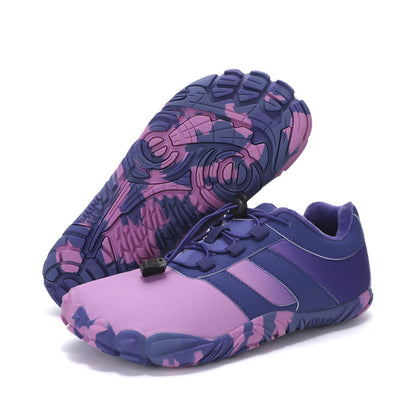 Outdoor Snow Boots, Home Cross-Border Winter New Style, Non-Slip Short Style, Fleece-Lined Warm Cotton Shoes, Thick-Soled Barefoot Five-Toe Shoes