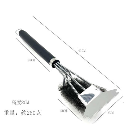 Amazon's Best-Selling Stainless Steel Barbecue Brush Wire Brush Barbecue Grill Cleaning Brush Bbq Barbecue Tool Brush