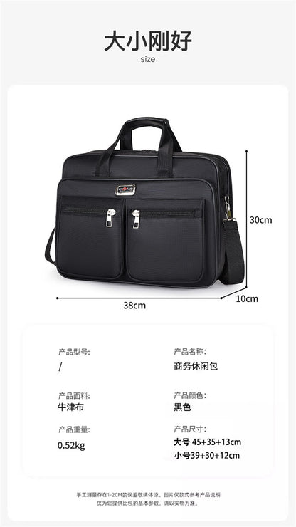 Manufacturer Wholesale Men's Large-Capacity Briefcase Business Trip Laptop Bag Portable Travel Bag Wear-Resistant Business Bag