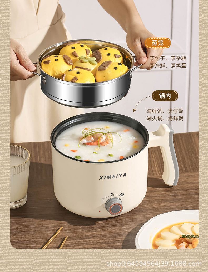 Electric Cooking Pot Student Home Kitchen Dormitory Multi-functional Electric Wok Integrated Pot Non-stick Pot Noodle Cooking Porridge Electric Hot Pot