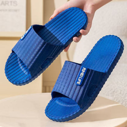 Bathroom Slippers Comfortable Flat Heel Slippers Four Seasons Universal Outdoor Personality Simple Comfortable PVC Slippers Wholesale
