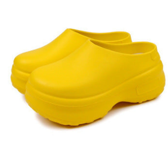 Foreign Trade Cross-Border Chef Shoes, Outdoor Casual Shoes, Comfortable Platform Sole, Wear-Resistant, Non-Slip, Thick-Soled Slippers for Men and Women, Eva
