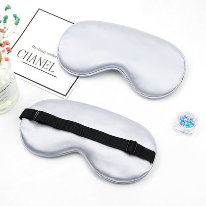 Cross-Border Wholesale Imitation Silk Eye Mask, Light-Blocking, Non-Pressing on the Eyes, Travel and Sleeping Eye Mask, Breathable Sleep Eye Mask, Adjustable