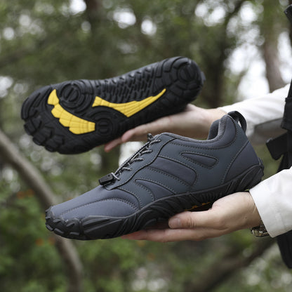 Outdoor Snow Boots, Home Cross-Border Winter New Style, Non-Slip Short Style, Fleece-Lined Warm Cotton Shoes, Thick-Soled Barefoot Five-Toe Shoes