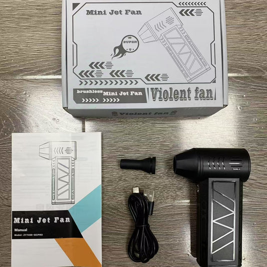 Cross-Border Violent Fan-Style Popular Internet Celebrity Hair Dryer, Turbine High-Speed Handheld Ducted Powerful Hair Dryer for Outdoor Use
