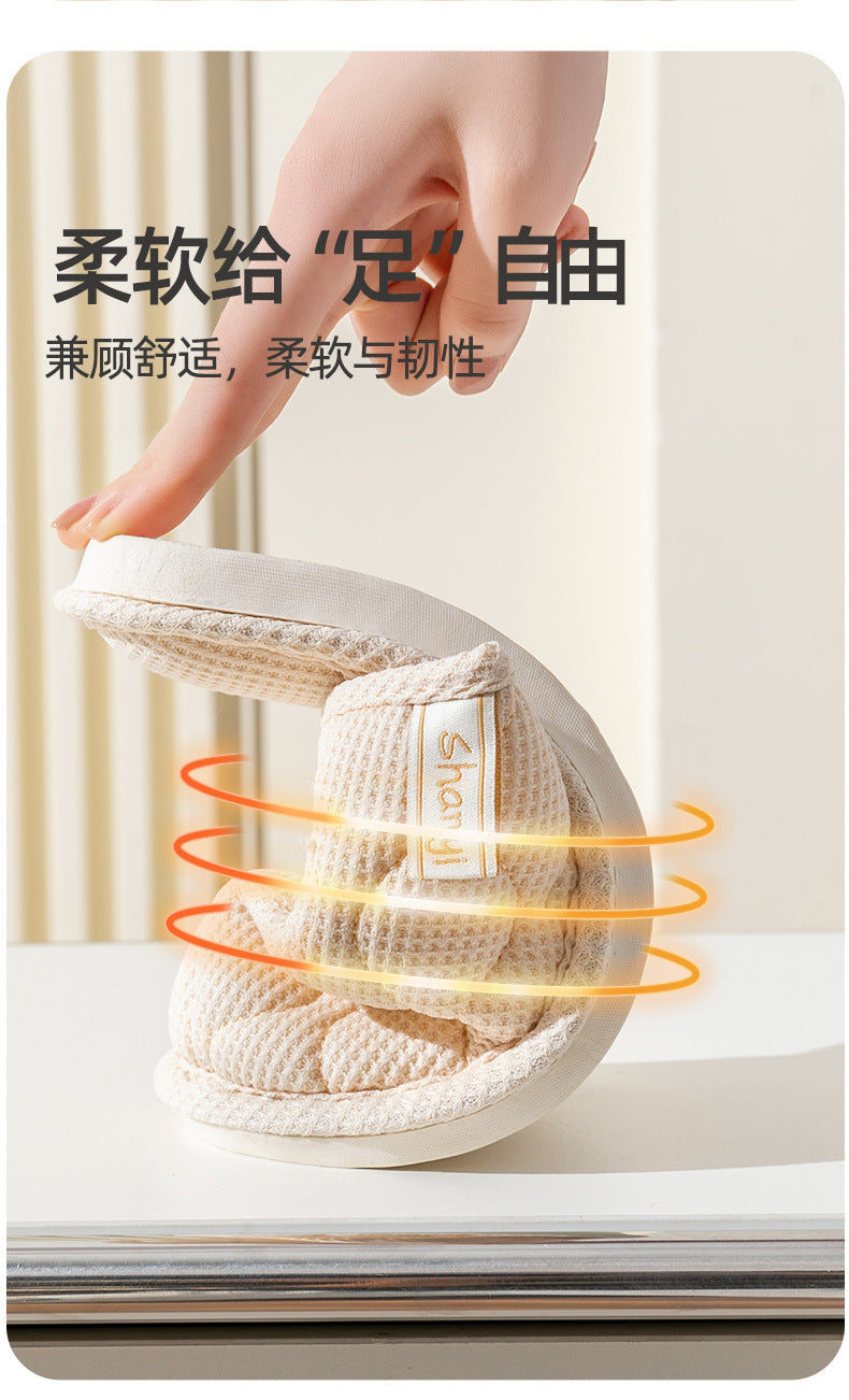 Spring and Autumn Cotton Slippers for Women, All Seasons, Winter, Indoor Home Use, Cotton and Linen Non-Slip Home Couple Wholesale Hemp Slippers for Men