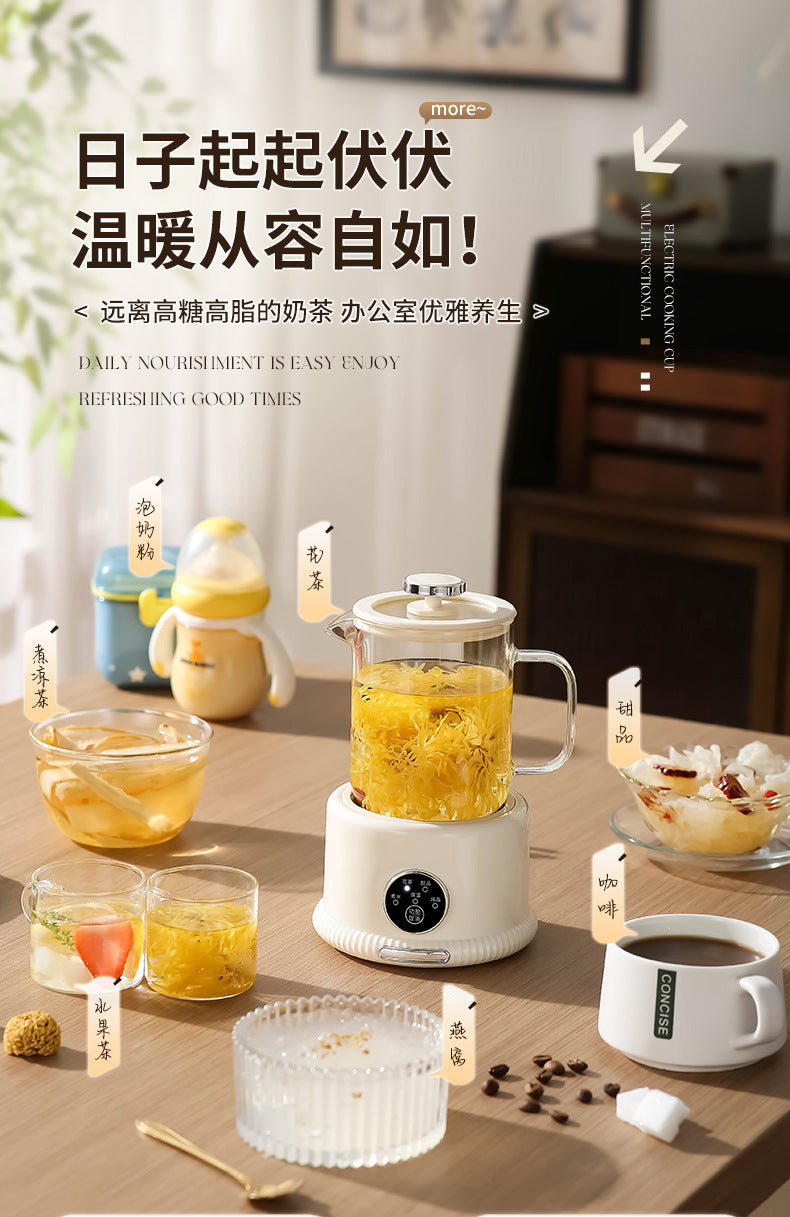 Factory Direct Sales Gift All-Glass Multi-Functional Home Small Office Mini Health Pot Health Cup Boiling Cup