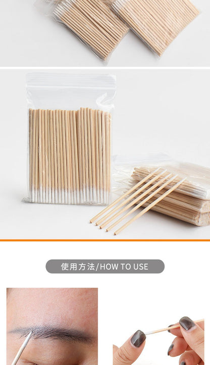 Free Shipping/Cotton Swabs/Tattoo Embroidery A1P20 - Pointed Single/Double-Ended Cotton Sticks for Makeup Removal, Wooden Sticks for Teeth