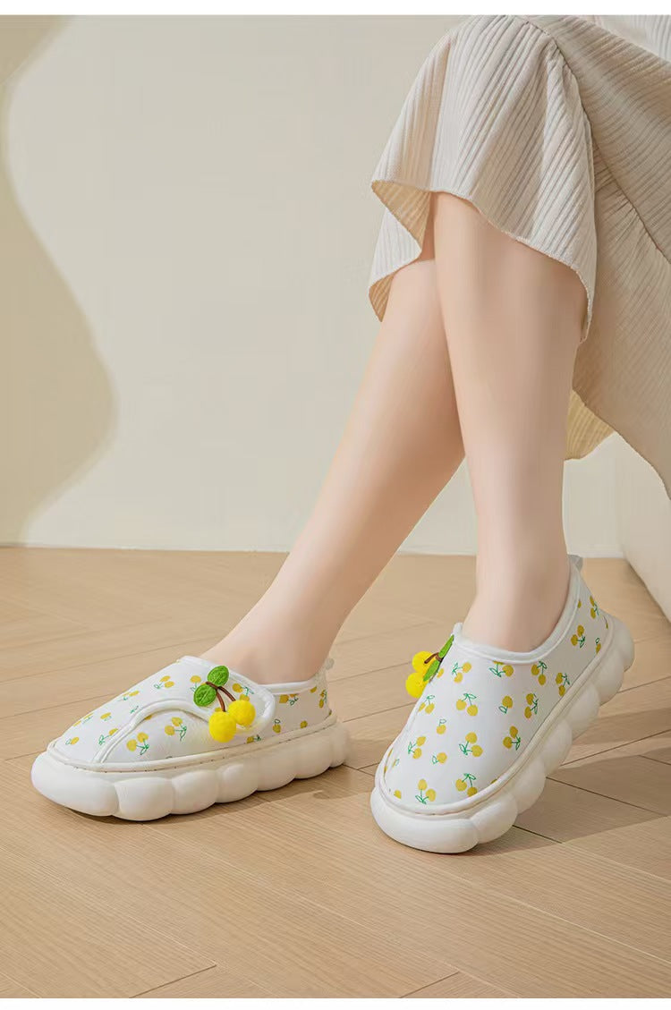 25 Maternity Postpartum Shoes for Summer, Comfortable Thin Style, Closed-Back Slippers for Postpartum Women, Non-Slip Thick-Soled Soft-Soled Cotton Shoes with Tassels