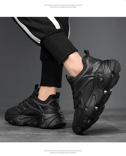 Lion Eagle Dell Torre Shoes Men's Shoes Breathable 45 Thick Bottom Black Plus Size 46 Joker 47 Casual Shoes 48 sneaker