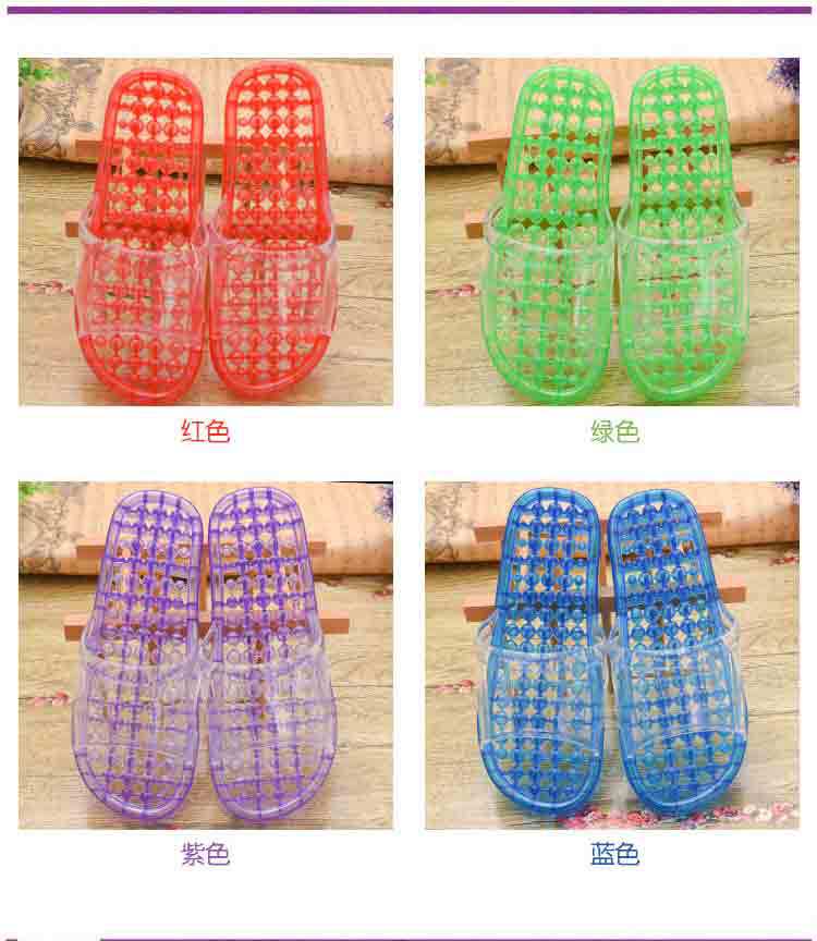 Couple Bathroom Slippers Men's Summer Non-slip Home Indoor Bathing Women's Sandals Thick Bottom Massage Leakage Home Shoes
