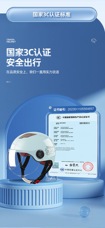 Summer helmet electric car 3C certification Four Seasons Universal half helmet female safety helmet battery motorcycle helmet