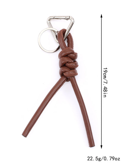 New triangle key chain PU hand-woven diamond key ring bag pendant key chain