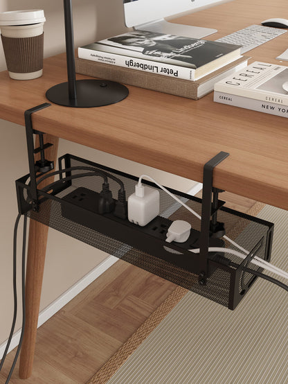 Cross-border desk under cable and wire management tray rack under counter finishing rack row storage rack socket organizer