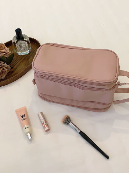 Giant Makeup Bag for Women, Large Capacity Travel Makeup Brush Bag, Toiletries Storage Bag, Chain Design, Waterproof