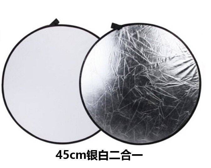 Reflector Photographing Light Plate Round Folding Portable Flexible Light Plate Photographing Live Portraits Mini Covering Light Plate