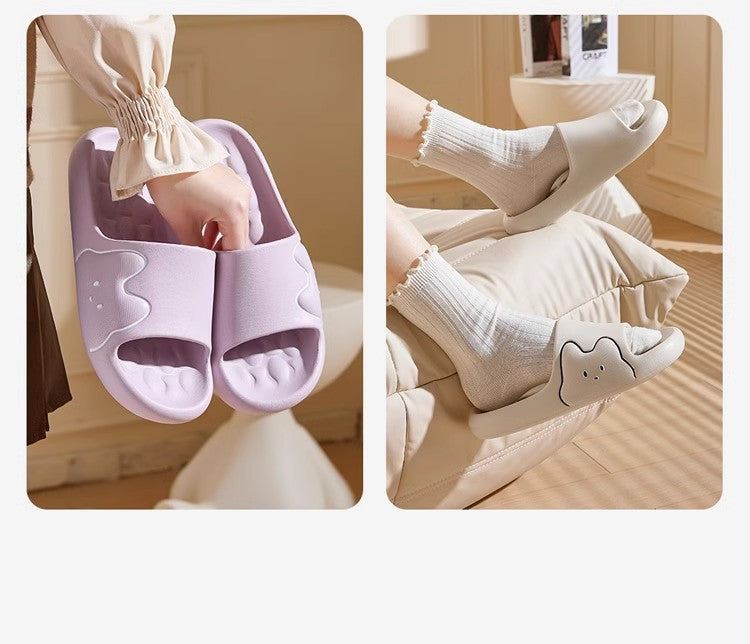 Cross-Border Online Sales Slippers for Men Summer 2025 New Indoor Home Non-Slip Silent Thick-Soled Cute Sandals for Women