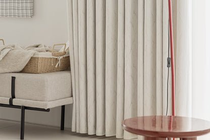 Cream Style Jacquard Curtain for Bedroom Premium Chenille Shading Living Room Bedroom French Light Luxury Shaoxing Curtain