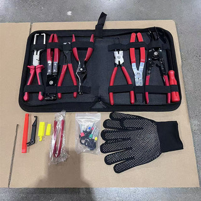 Red and black elbow 60 degree power-off pliers bolt pliers multi-purpose pliers car oil pipe separation harness pliers cross-border pliers