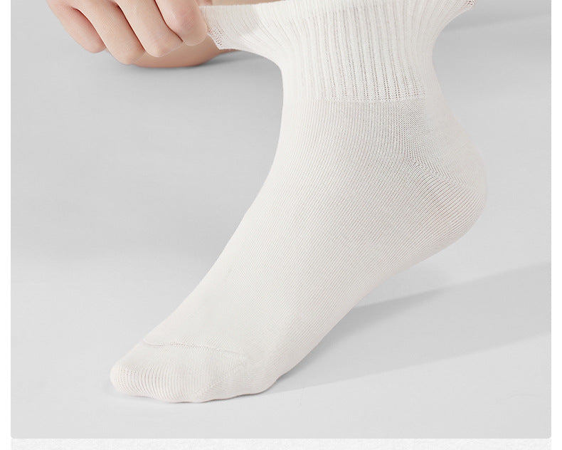 [New] 100 cotton socks for children in autumn cotton antibacterial deodorant small white boneless ladies socks