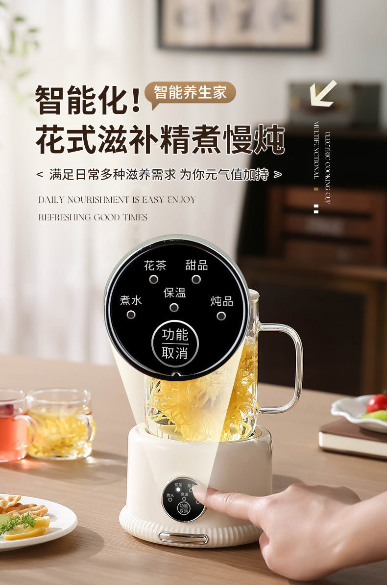 Factory Direct Sales Gift All-Glass Multi-Functional Home Small Office Mini Health Pot Health Cup Boiling Cup