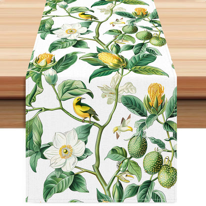 Cross-border new passion fruit table runner American Amazon linen living room coffee table dining table table mat decorative tea tablecloth