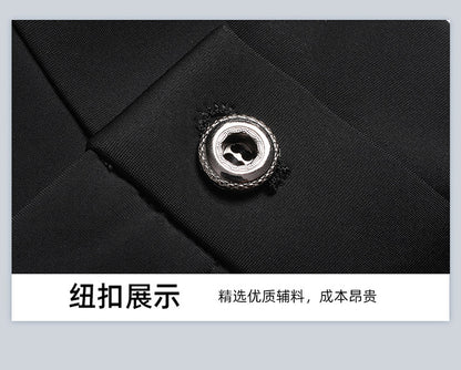 Wholesale Tiger Head Embroidered Stretch Pants Men's Casual Long Pants Men's Black Thin Straight Business Dress Pants