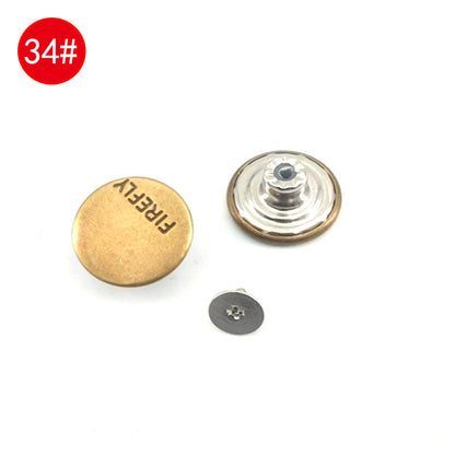 Wholesale In-Stock Waist-Cinching Button-Free Detachable Jeans Buttons, Eco-Friendly Buttons, Screw Metal I-Shaped Buckles