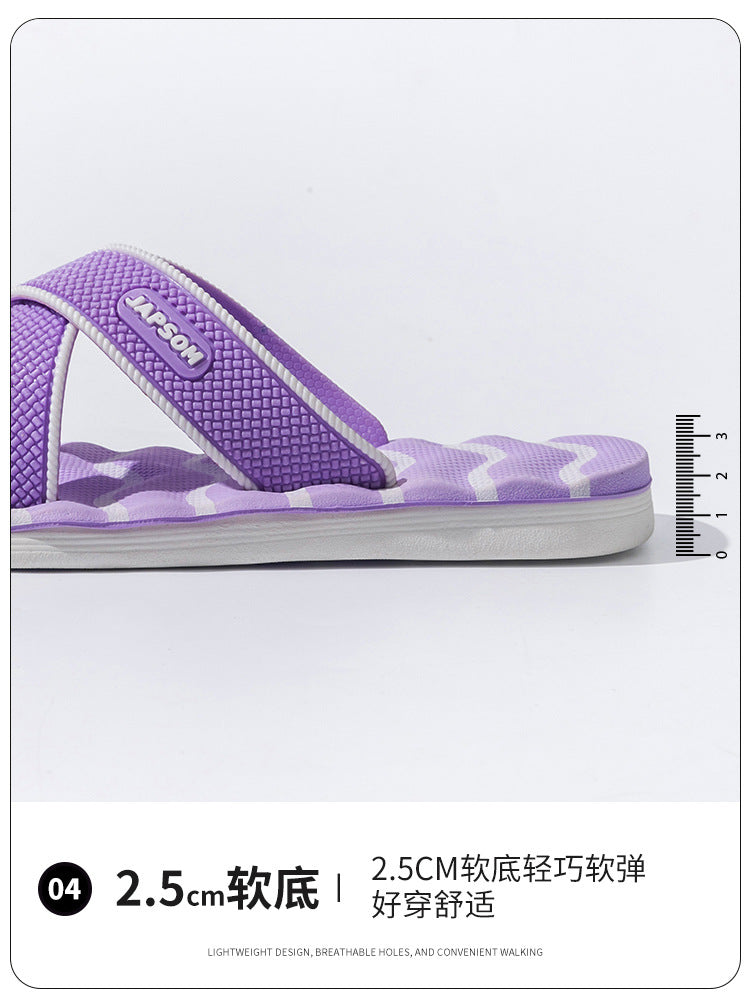 Home Eva Slippers for Women, Non-Slip Bathroom Bathing Slippers for Men, Summer Outdoor Wear, Beach Trendy Slippers, Factory Direct Sales