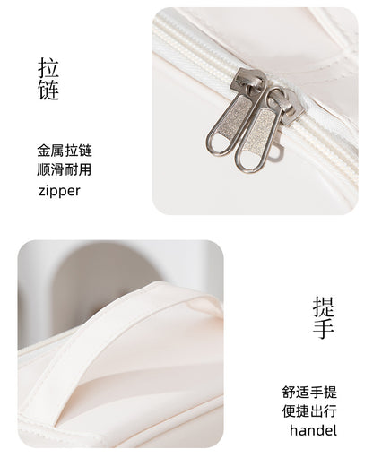 Stand-Up Cosmetic Bag, Large-Capacity Pencil Case, Women's Bag, Travel Storage Bag, Waterproof and Wear-Resistant, Can Be Hung on Luggage Bags