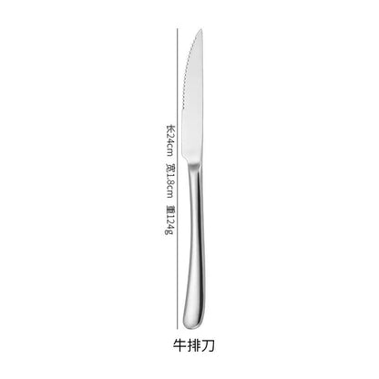3 04 months light steak knife fork spoon thickened stainless steel tableware western food knife fork spoon dessert spoon upscale hotel restaurant