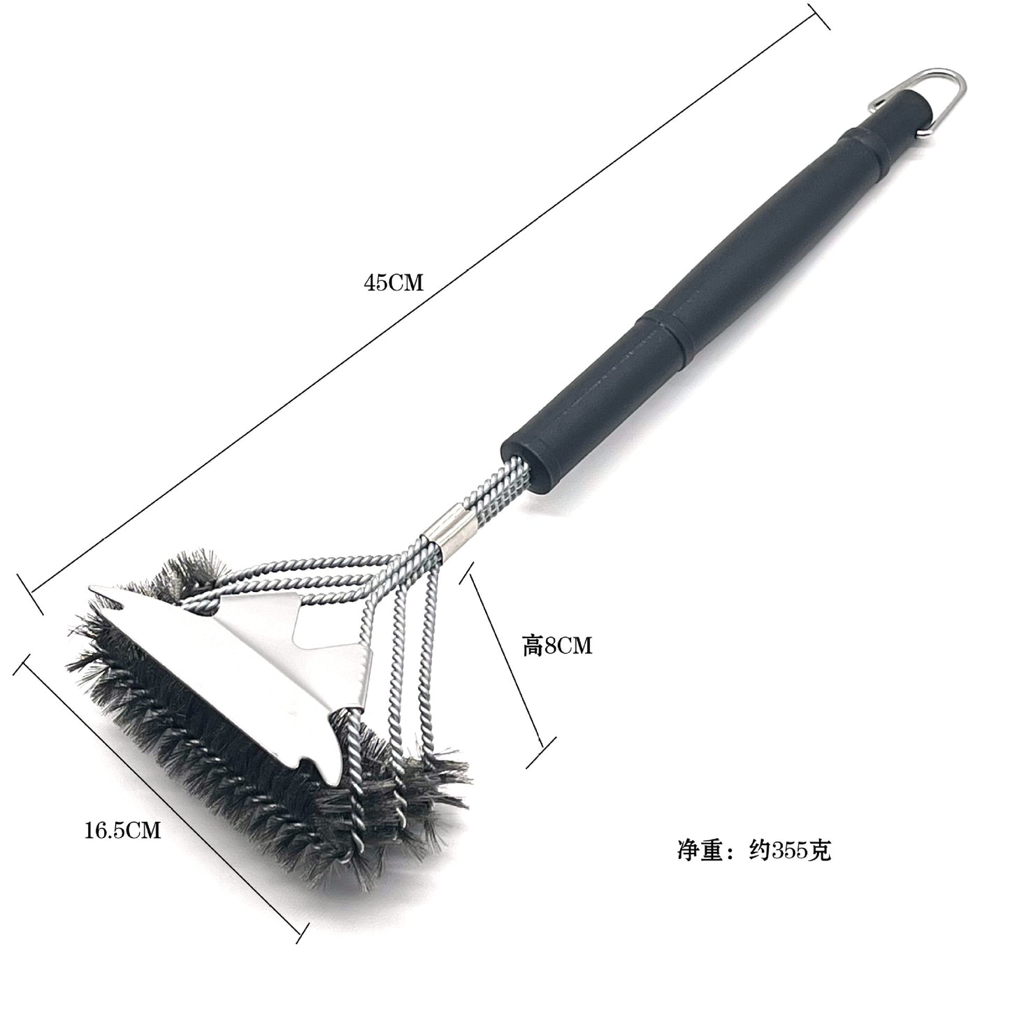 Amazon's Best-Selling Stainless Steel Barbecue Brush Wire Brush Barbecue Grill Cleaning Brush Bbq Barbecue Tool Brush