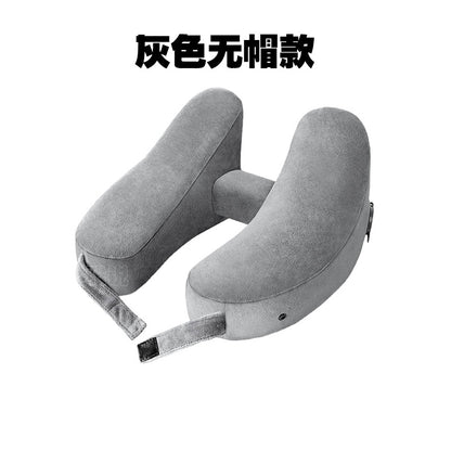 Outdoor Camping In-Stock H-Shaped Inflatable Travel Pillow, Travel Inflatable Neck Pillow, Neck Support Pillow, Portable Pillow for Airplane and High-Speed Rail