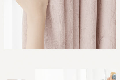 Cream Style Jacquard Curtain for Bedroom Premium Chenille Shading Living Room Bedroom French Light Luxury Shaoxing Curtain