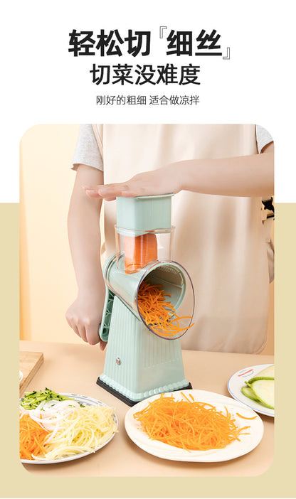 Multifunctional Vegetable Cutting Artifact Home Kitchen Hand-Cranked Drum Potato Grating Machine Convenient Slicing and Grating Meat Cutter