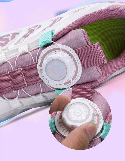 Cross-Border Children's Four-Wheel Roller Shoes, Boys' Light-Up Shoes, Detachable Girls' Student Sports Shoes, Children's Roller Skating Shoes