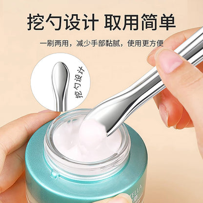New Silver Rod silicone mask brush multifunctional beauty makeup brush ultra-thin flat head coating foundation brush mud film brush