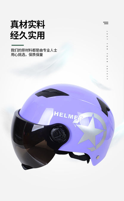 Harley Helmets Printing Advertising Helmets Four Seasons Sunscreen Helmets Thickened Men's and Women's Half Helmets Motorcycle Electric Vehicle Helmets