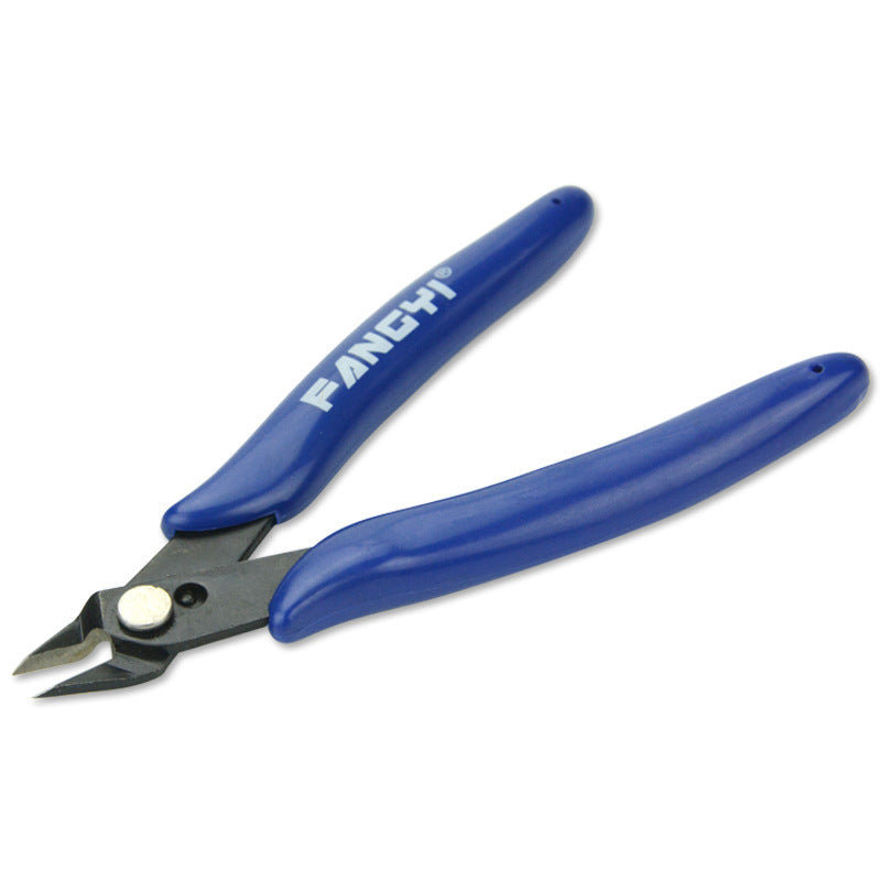 170 Oblique Nose Pliers Pointed-nose Pliers Water-mouth Pliers Gundam Split Cool Model Small Blue Oblique-mouth Pliers Cable Tie-cutting Pliers Fruit Cutters