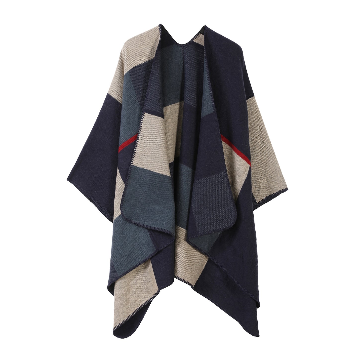 Jiangnan Watertown Knitted Shawl High-end Ethnic Style Cloak Western Sichuan Yunnan Travel Wear Imitation Cashmere Cape Women