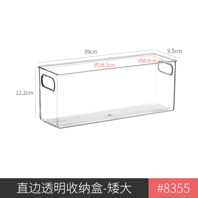 Multi-size Transparent Refrigerator Storage Box Snacks and Sundries Storage Box Cosmetic Finishing Multifunctional Transparent Superposable