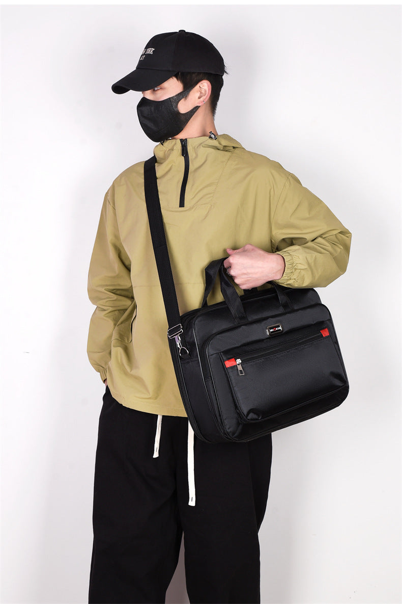 Manufacturer Wholesale Men's Large-Capacity Briefcase Business Trip Laptop Bag Portable Travel Bag Wear-Resistant Business Bag