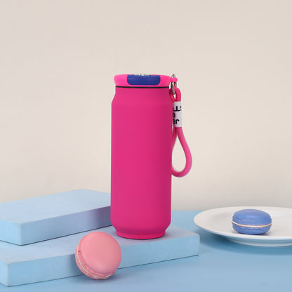 New Style 304 Stainless Steel Thermos Outdoor Portable Cans Lanyard Accompaniably Cups Solid Color Household Straight Water Cup