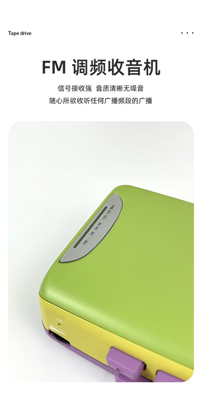 Bayin Box Cross-Border Transparent Retro Tape Player Recorder Walkman Headphone Player Tape Player Radio