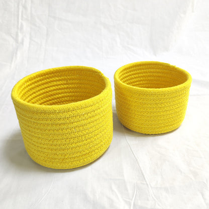 Small Cotton Rope Under-Bed Storage Box, Woven Under-Bed Storage Basket, Snack Basket, Home Storage Organizer
