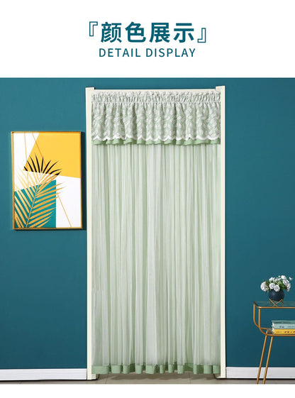 New Lace Anti-Mosquito Curtains, Door Curtains, Gauze Curtains, Entry Double-Layer Silent Bedroom Curtains, Fly-Proof Summer Curtains, Door Curtains
