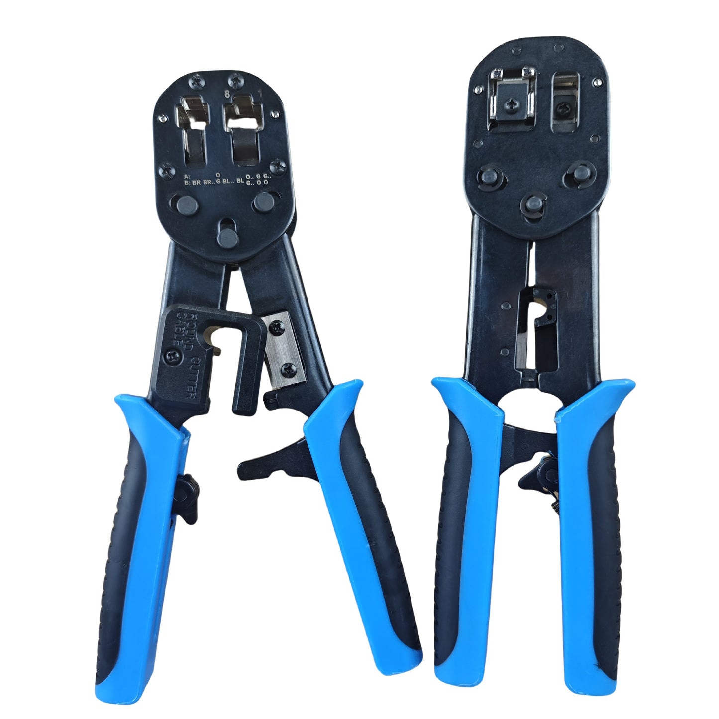 Hardware Network Cable Pliers Through-Hole Tool Manual Pliers Crystal Head Crimping Pliers Rj45 Pliers Wire Stripping Labor-Saving High Carbon Steel