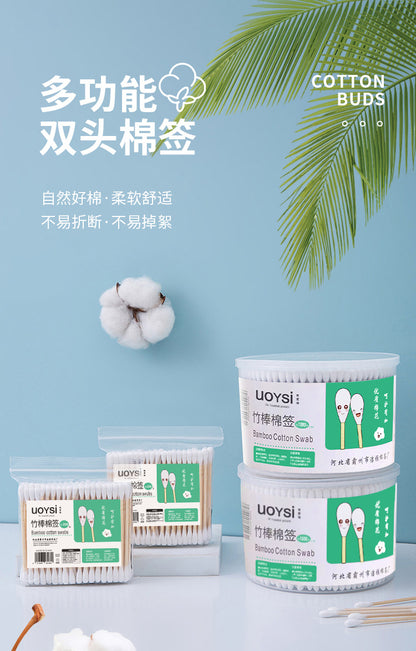 Double-Ended Bagged Cotton Swabs for Ear Picking, Ear Picking Cotton Swabs for Makeup Removal, Makeup and Beauty Cleaning, Free Shipping